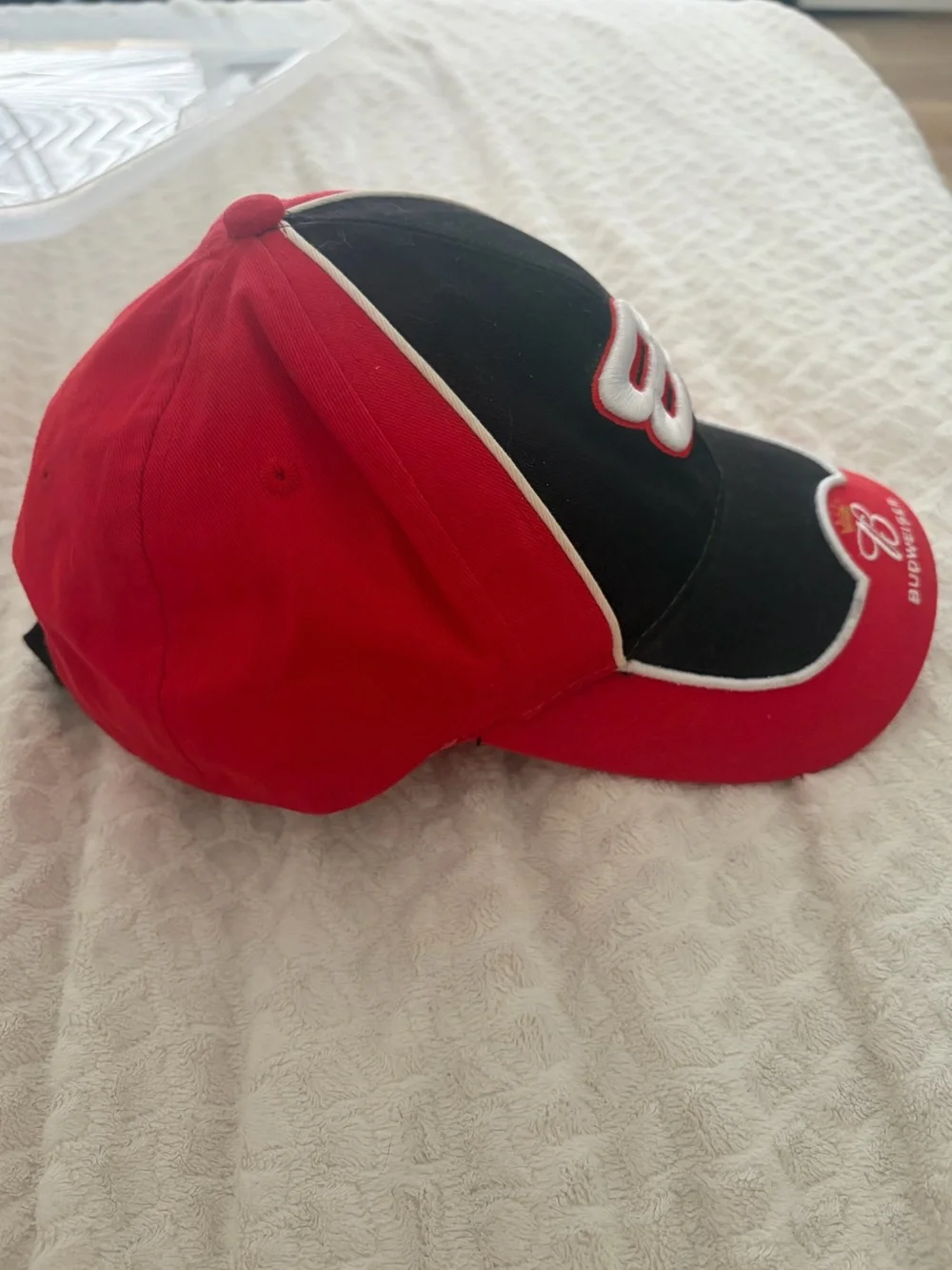 Red and Black signed NASCAR Hat